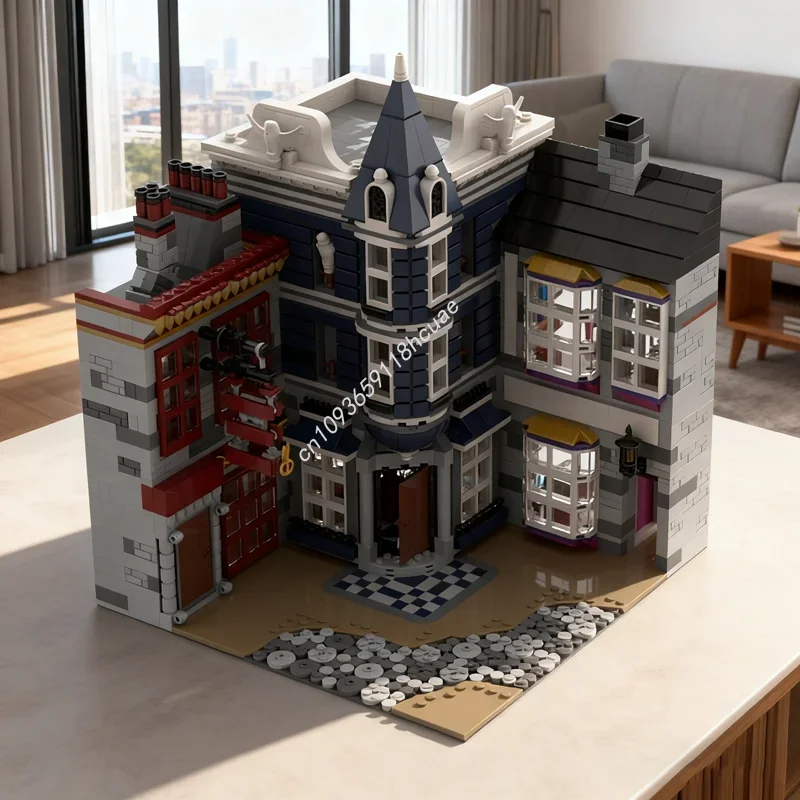 3304 Piezas MOC Owl Post Diagon Alley Harry Potter, Bloques de Construcción de Modelos, Juguetes DIY, Idea de Regalo Creativo de Navidad, Educación
