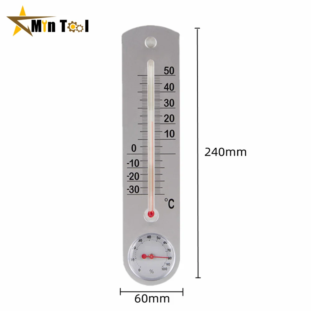 Termometr zewnętrzny wewnętrzny i higrometr do pomiaru miernik temperatury i wilgotności na ścianie wiszący szklany termometr domowe narzędzie