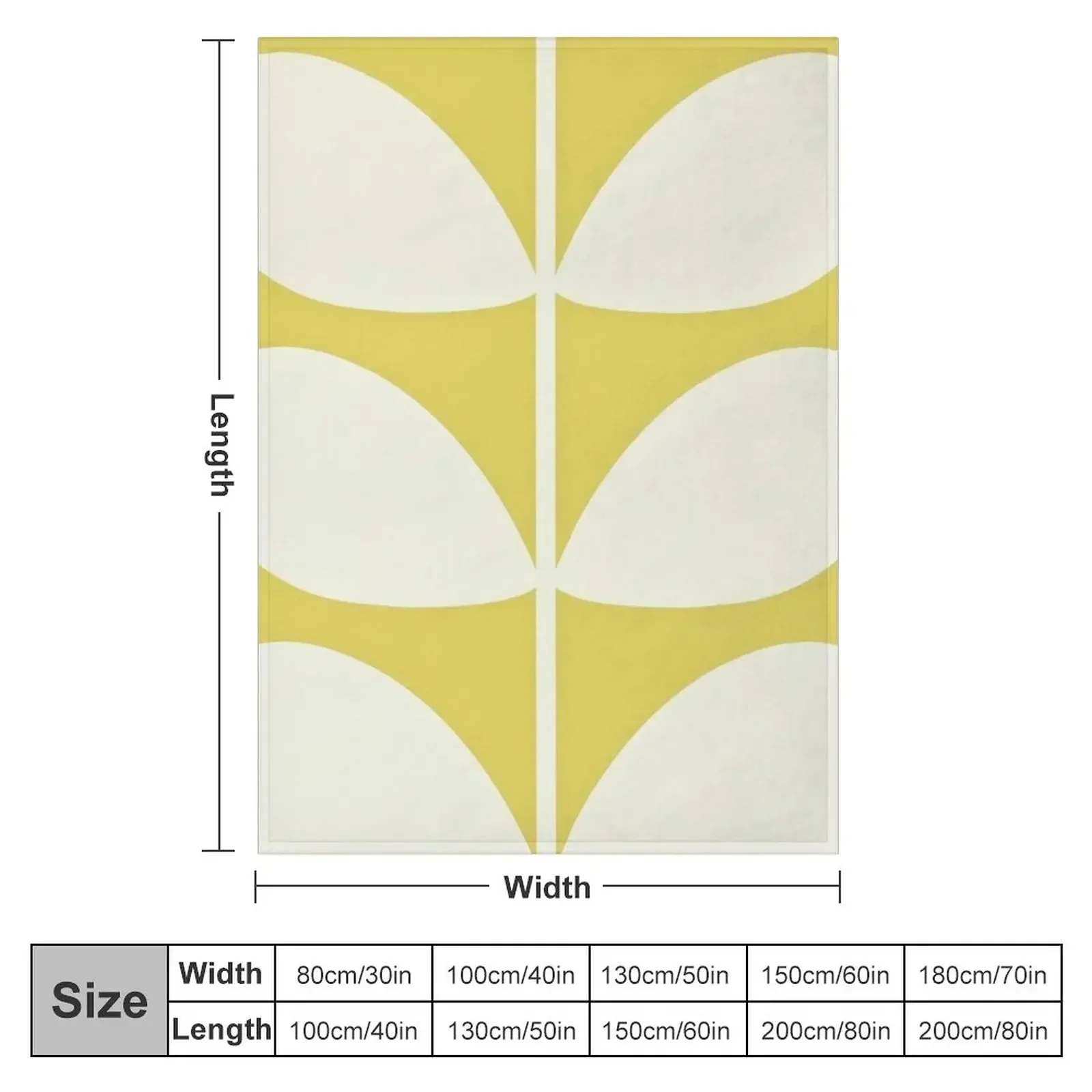 Orla Kiely Multi Stem Dark Yellow Throw Blanket Blankets For Baby for sofa Blankets