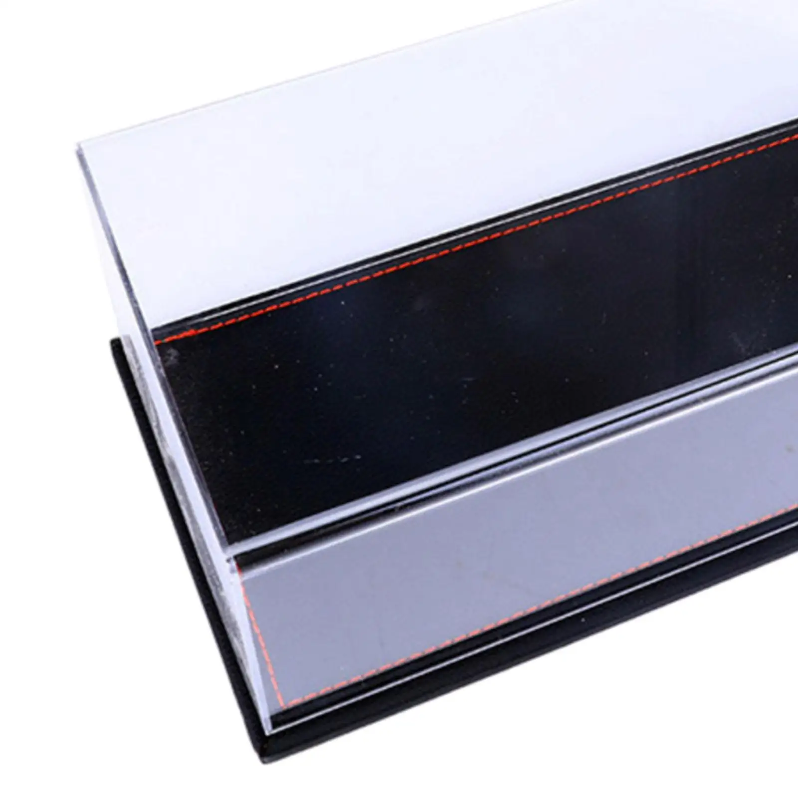 Acrylic Display Case Transparent Display Box with PU Leather Base Dustproof Storage for 1:24 Model Cars Action Figure