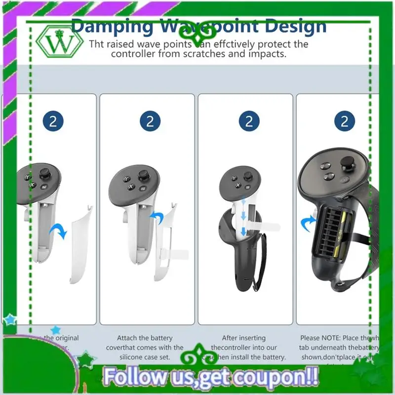 

Reliable-For Meta Quest 3S Host Handle Protective Cover, Face Shield, Joystick Cap, Glasses Pad, Lens Protective Cover