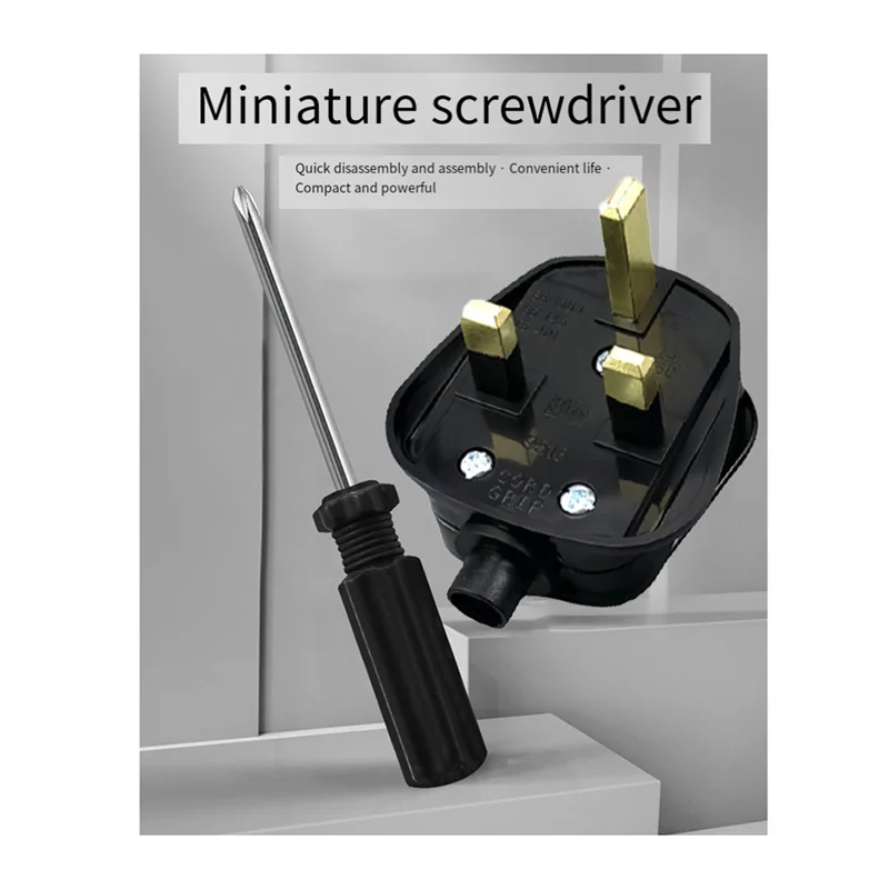 

AT82-4Pcs UK 3-Pin AC Power Plugs With Fused Socket Adaptor Rewireable Male Connectors Extension Cord Cable UK Plug