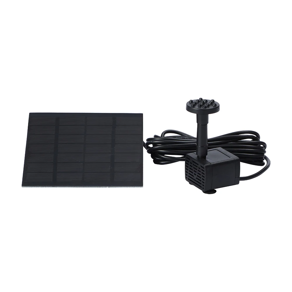 Solar Hydroponics Submersible Pump Easy Installation with 6 Nozzles Multifunctional Decorative Props Portable for Outdoor Garden