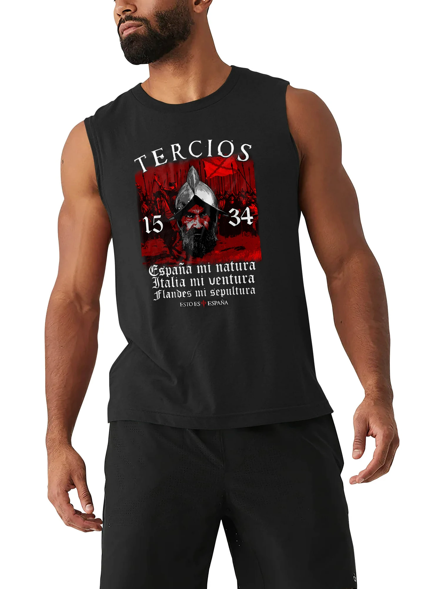 Spain Tercios 1534 Spanish Army Tercios Españoles Vests 100% Cotton O-Neck Tanktops Summer Casual Mens Sleeveless T-shirt