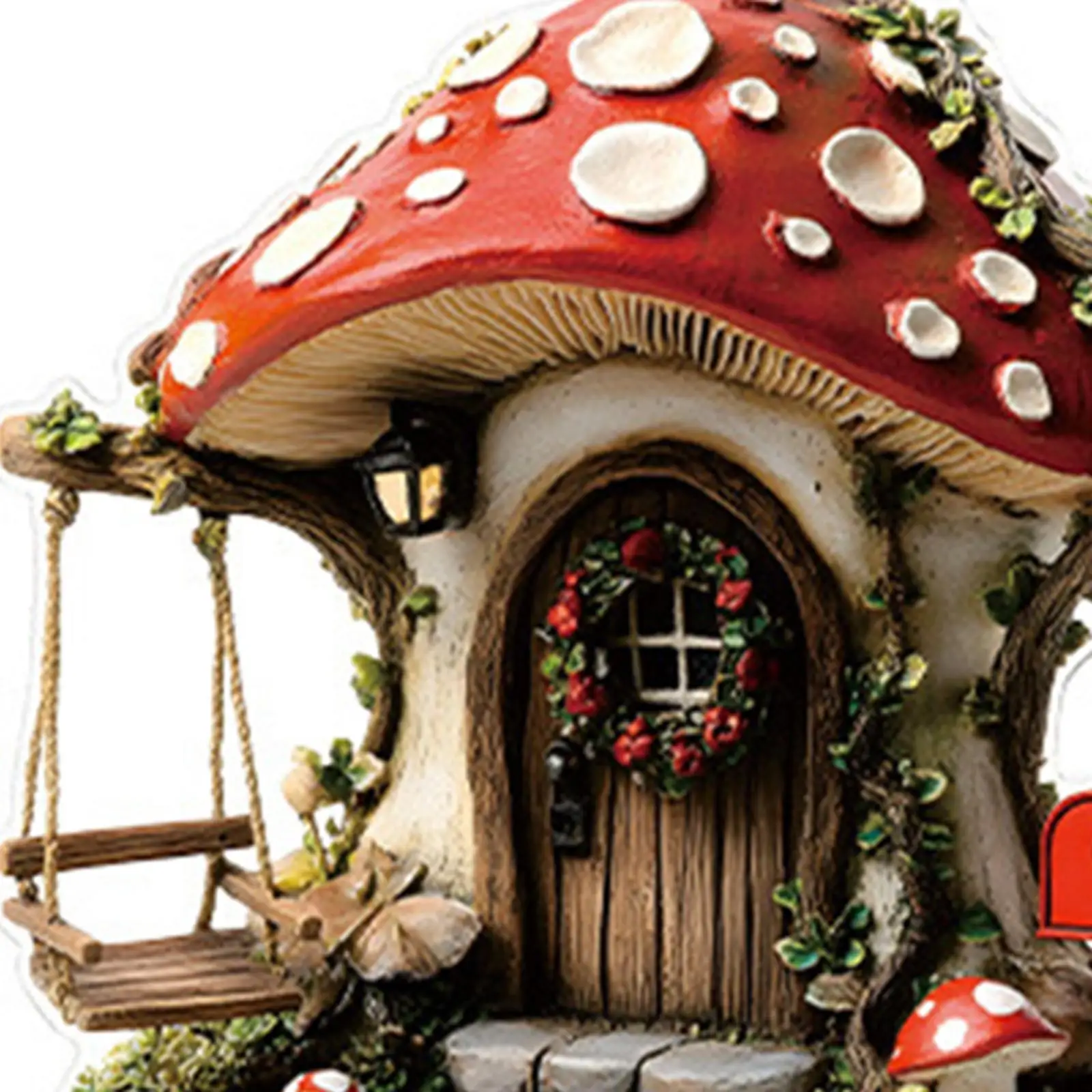 Yard Sign Mushroom House Acrylic Stake Outdoor Lawn Decor Figure for Backyard and Garden Entrance