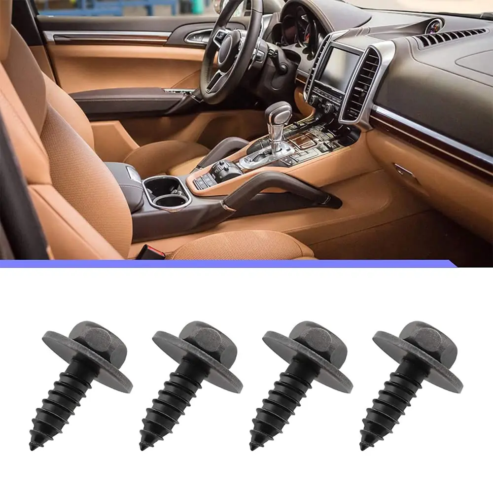 Universal Car Bumper Fender Fastener Clip Hex Head Self Tapping Screws Car Fender Splash Seal Guards Rivet Clip Screws Fasteners