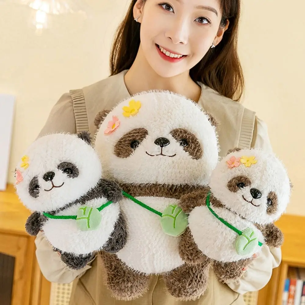 PP Cotton Flower Panda Plushies Dolls Soft Fluffy Zongzi Panda Plush Doll Ins Comfortable Zongzi Panda Stuffed Toy