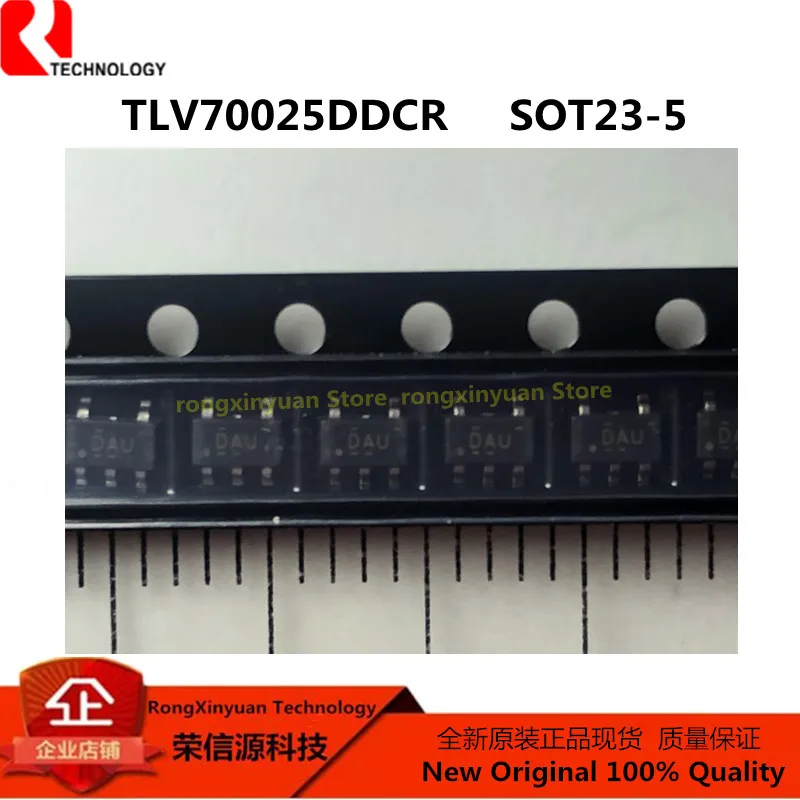 10Pcs TLV70025DDCR Marking: DAU SOT23-5 TLV70025DDCT TLV70025 200-mA Low-IQ Low-Dropout Regulator for Portable Devices 100% New