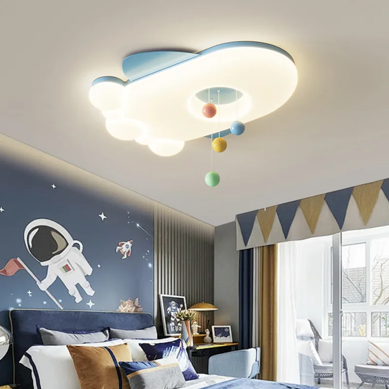 

Aviation Airplane Ceiling Lights Colorful Planet Airplane Lamp Warm Boy Bedroom Baby Room Nursery Children's Room Ceiling Lamps