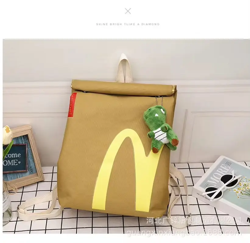 Backpack McDonald Wholesale KFC School Drawstring Kawai Personalized Student Backpack Casual Drawstring Backpack Birthday Gift