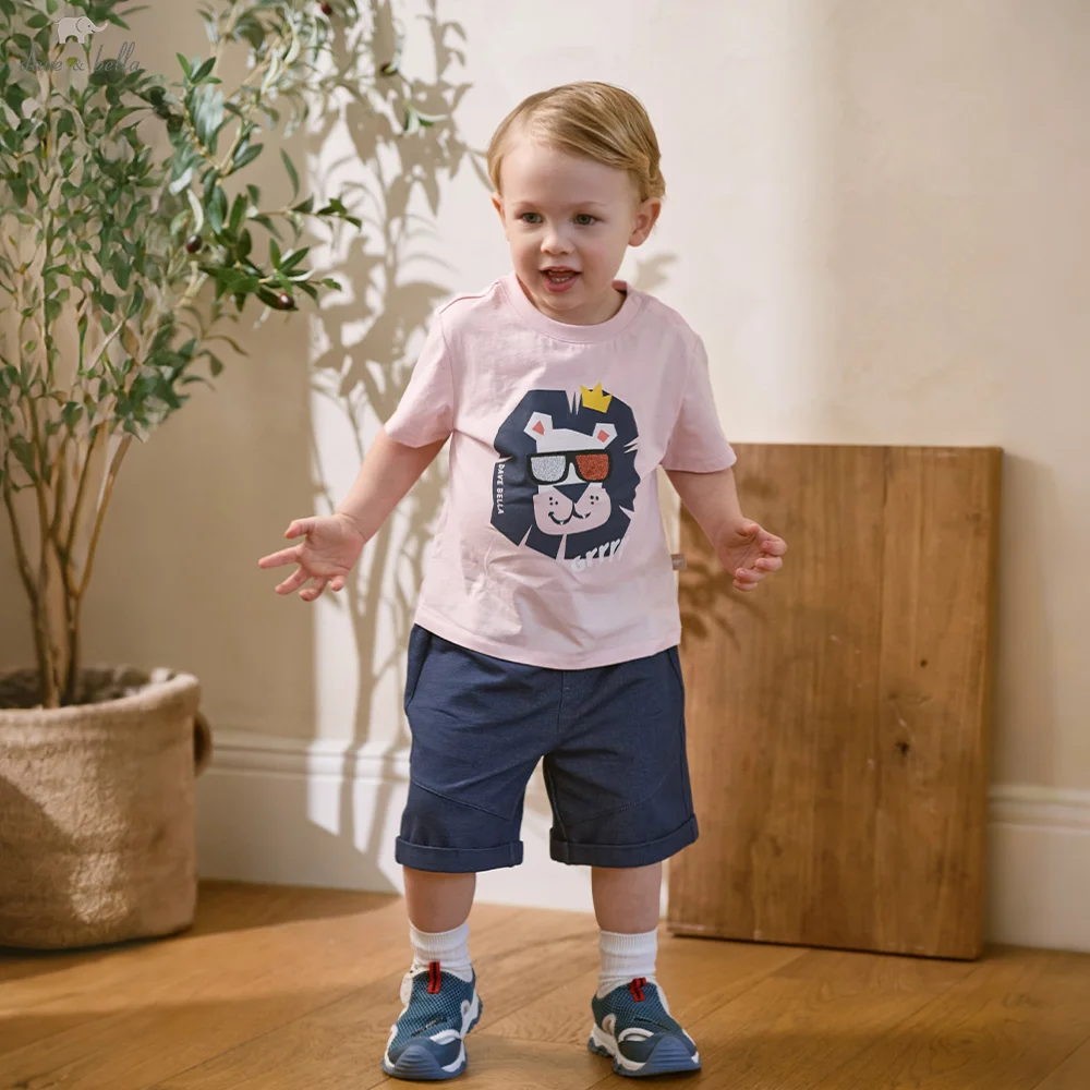 

Dave Bella Boys Shorts Set Summer Top Pant Suit Children Short Sleeve Pullover Elastic Trousers Kids Clothing Casual DB2262468