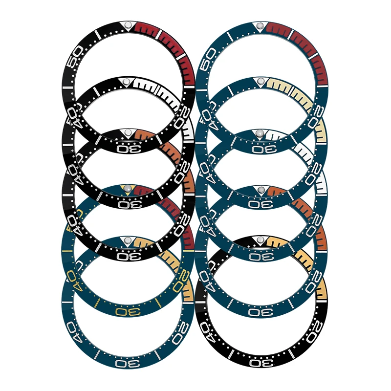 38mmx30.7mm Ceramic Sloped SKX007 Bezel Insert Ring Fits GMT SUB SKX007 SKX009 Watch NH35 NH36 Watch Bezel Insert Retrofit Parts