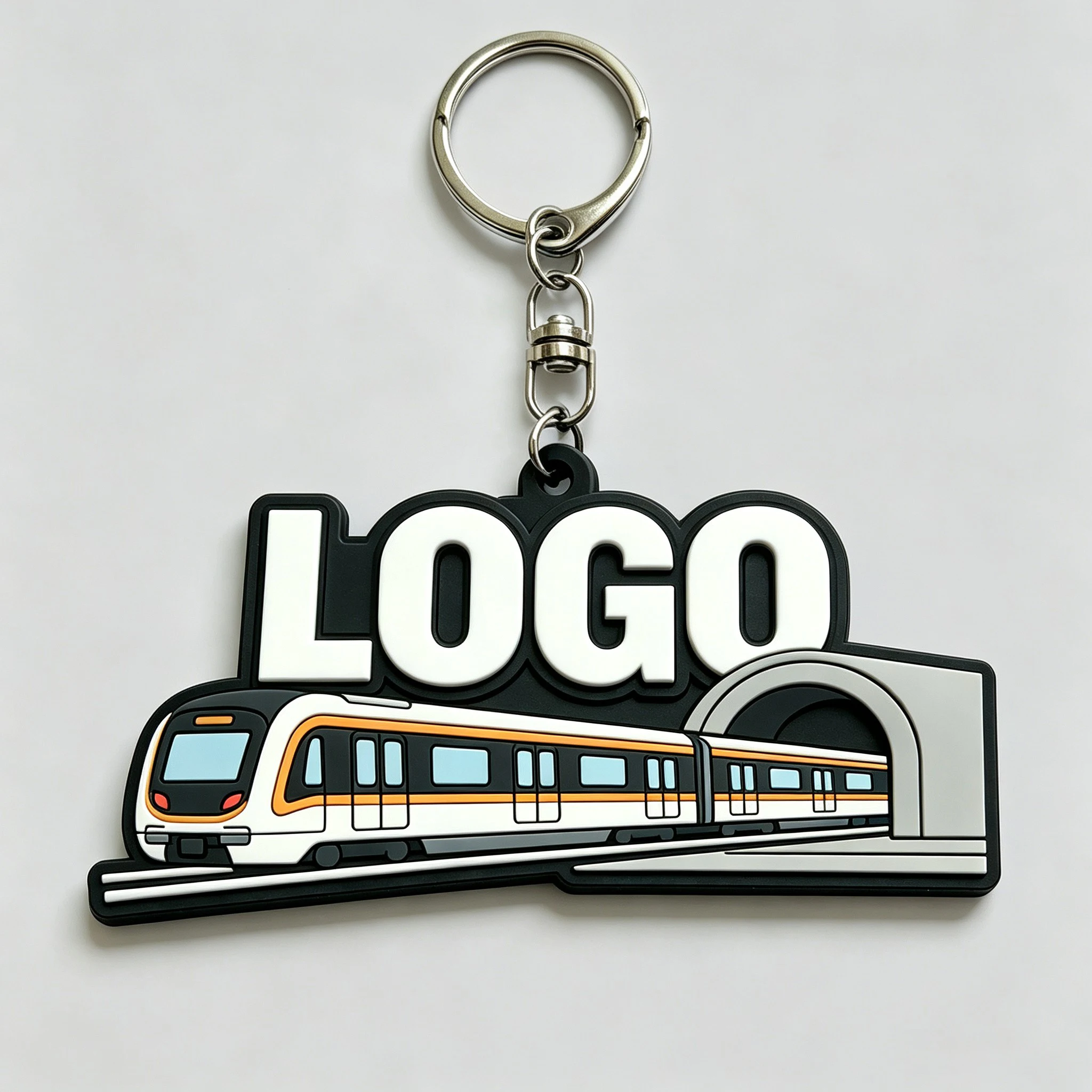 Promotion Soft Pvc Logo Keychain 3D 2D Rubber Business Gift Custom Logo Letter Keychain Personalized