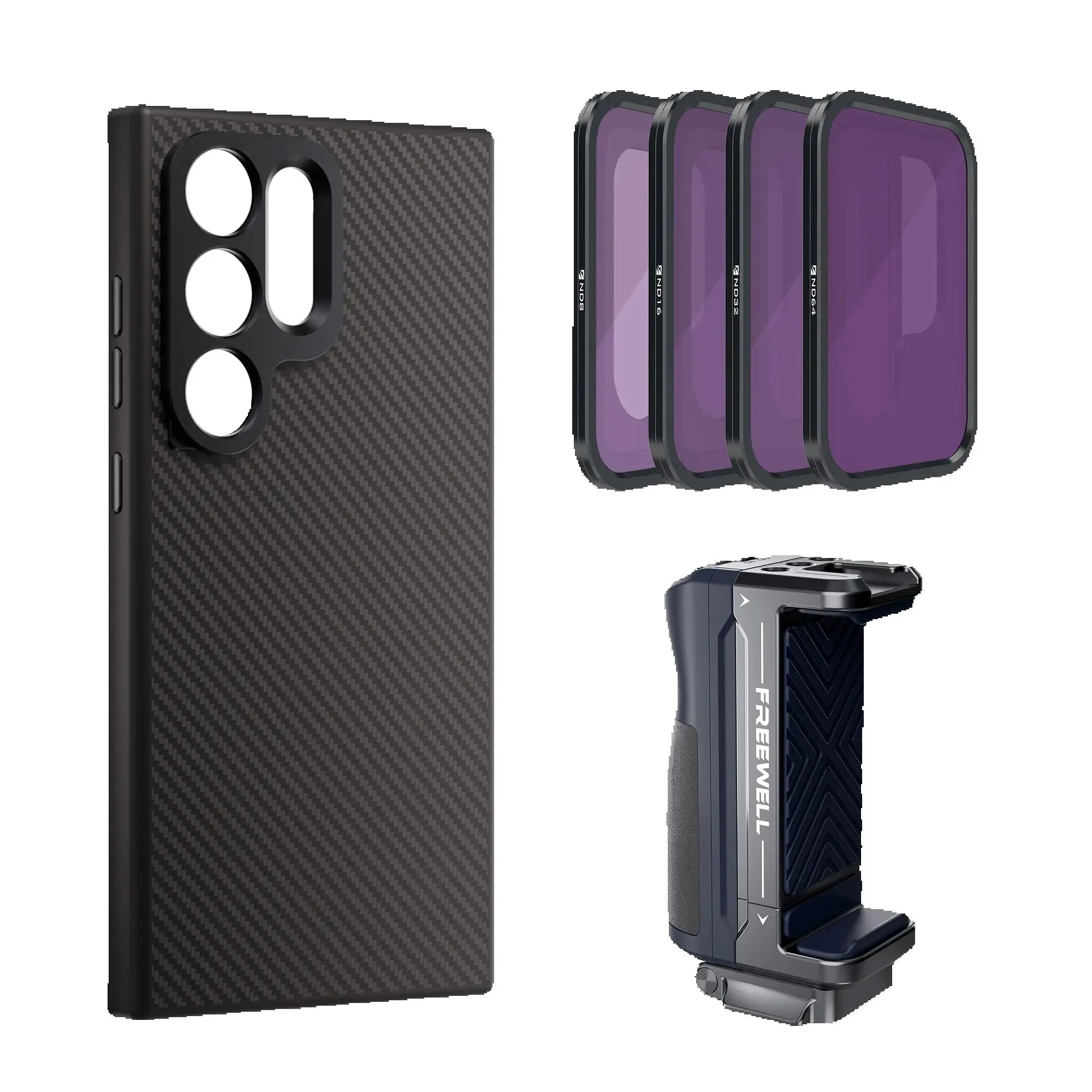 Freewell Starter Kit 4 حزمة ND Filter 17 مللي متر جبل جراب هاتف وعصا سيلفي لسامسونج S23/S24/S25 الترا التصوير الملحقات