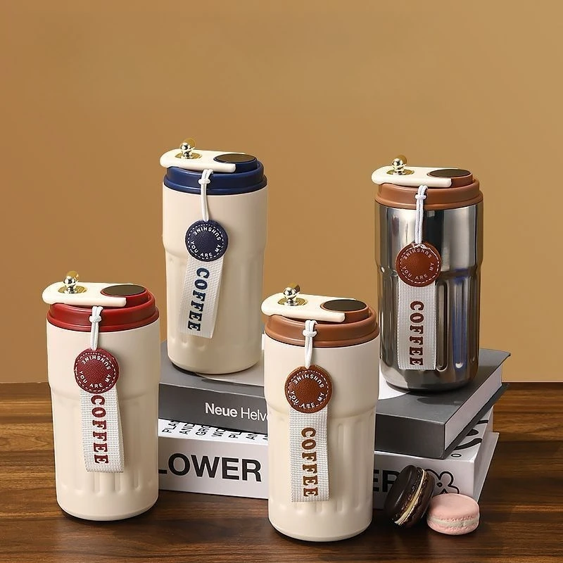 Taza termo inteligente de 450 ml (15 oz) con pantalla de temperatura Taza de café con aislamiento al vacío de acero inoxidable para oficina/negocios
