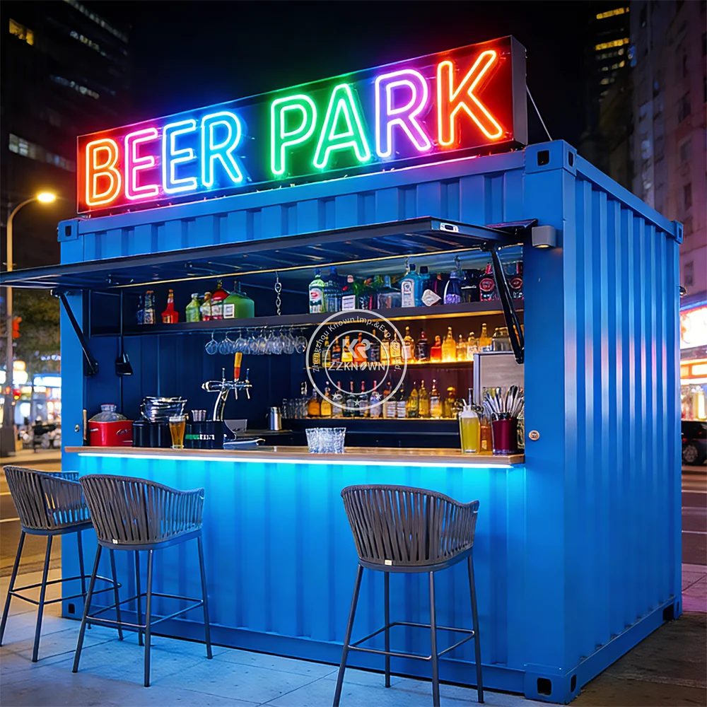 Portable Container Coffee Beer Bar Container Restaurant Fast Food Kiosk Mobile Restaurant With Customizable Layout