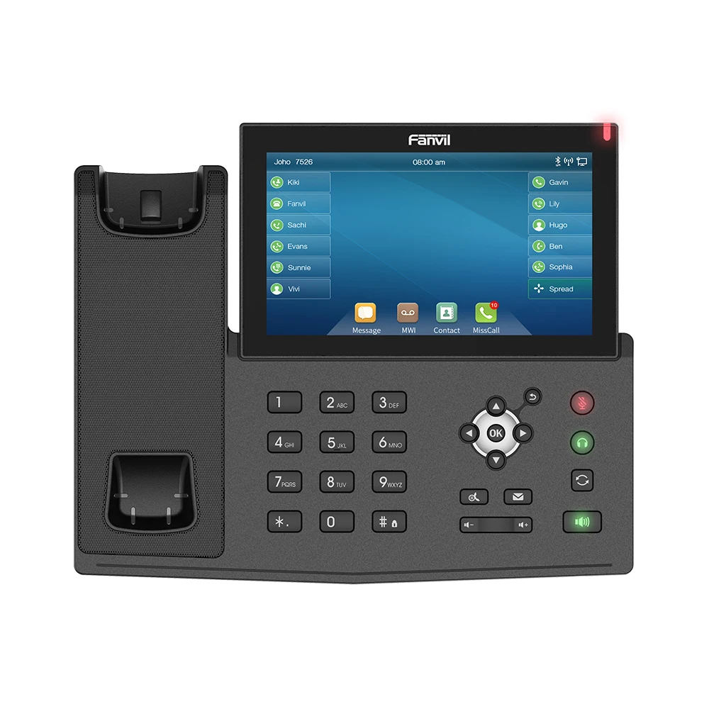 7 Inch Capacitive Touch Screen  X7 20 SIP Lines Built In Wifi And Enterprise IP Phone