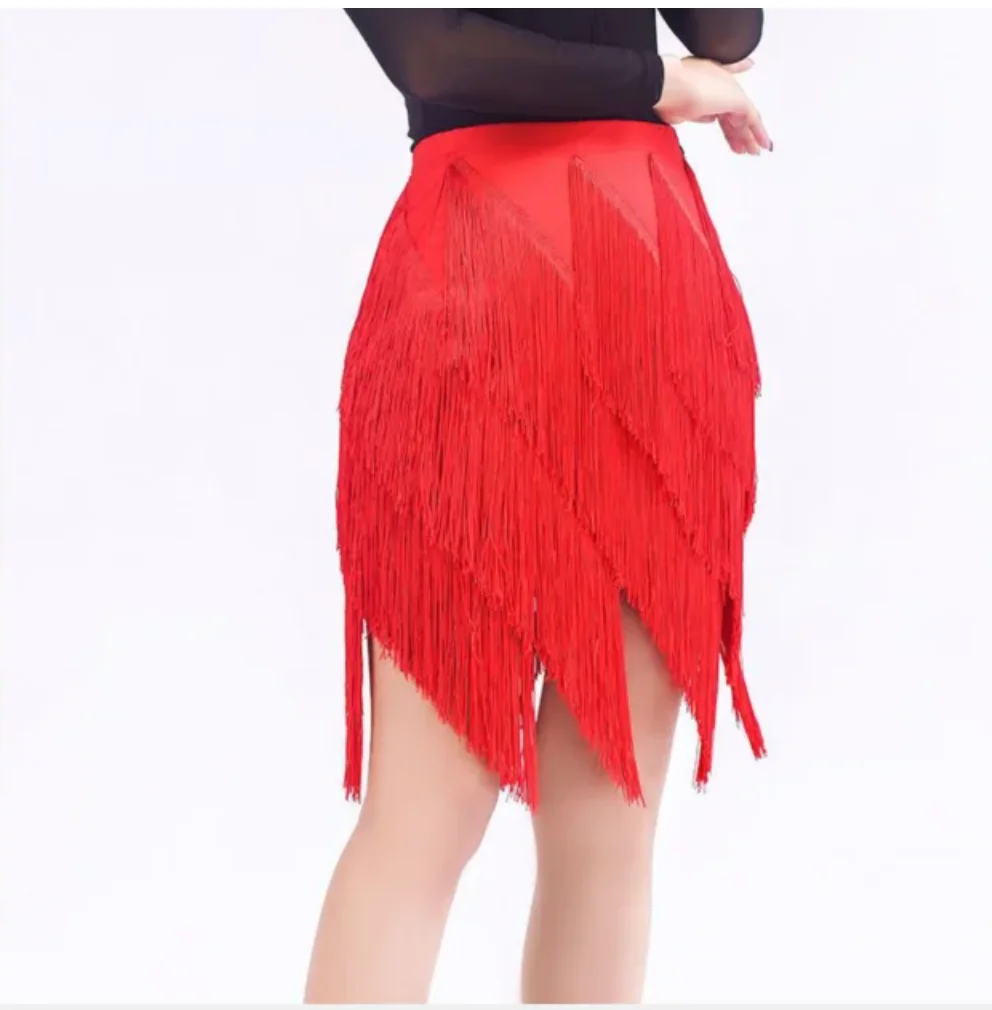 1pcs/lot woman fashion tassel latin dancing skirt female chacha tango dancing costumes