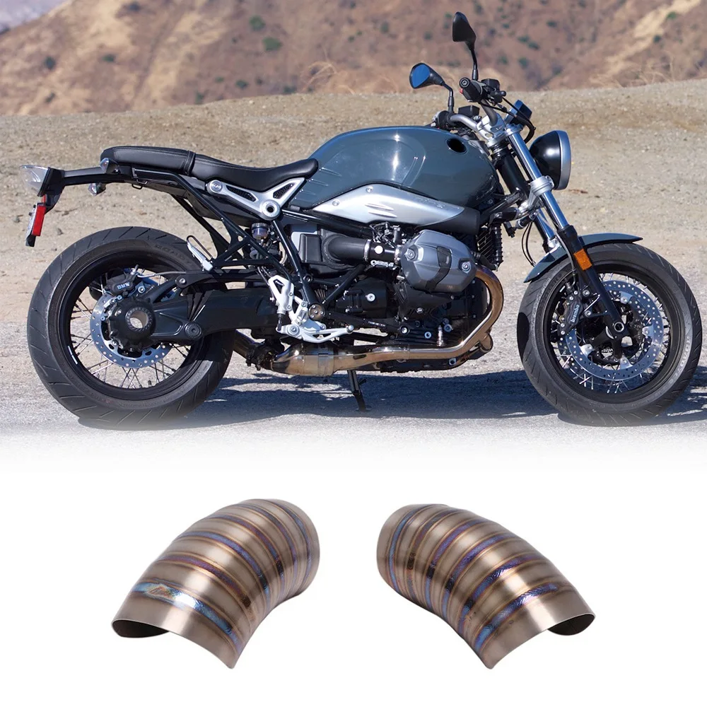 2Pcs Titanium Air Intake Protective Cover Intake Pipe Protective for -BMW NineT R Nine T Pure