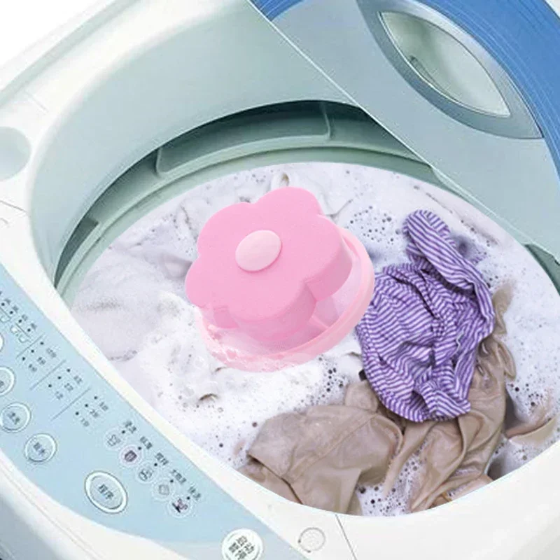 

Washing Machine Floating Lint Filter Bag Hair Remover Reusable Laundry Ball Clothes Hair Cleaning Tool Cat Hair Catcher