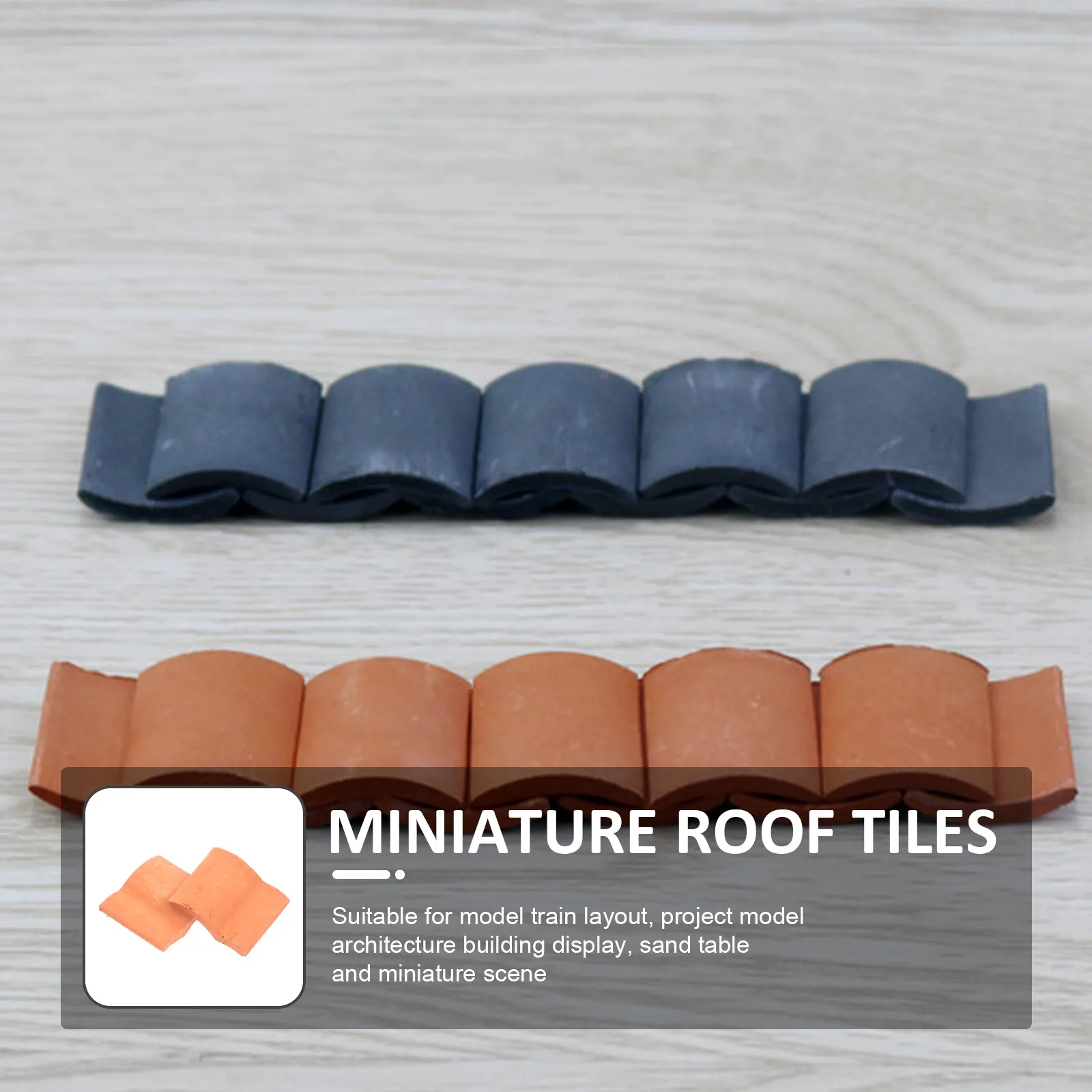 

50Pcs Realistic Fake Roof Tiles Models for Architecture Display Miniature Scene -on Project Sand