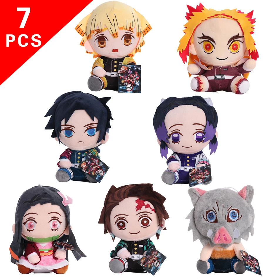 

Best-Selling 20CM Japanese Anime 'Bleach' Plush Toy Figures, Tanjiro And Nezuko Collectible Dolls For Children's Birthday Gifts