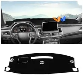 

Autorder Dashboard Cover Mat for 2021-2024 Chevy Suburban/Tahoe & GMC Yukon – Flannel Dash Protector, UV & Glare Shield (Excl. D