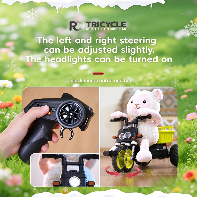 RC Racing Tricycle Sheep Drift Stunt Car High Speed Remote Control Toy Gift For Boys Birthday Present New Model Toys for Kids