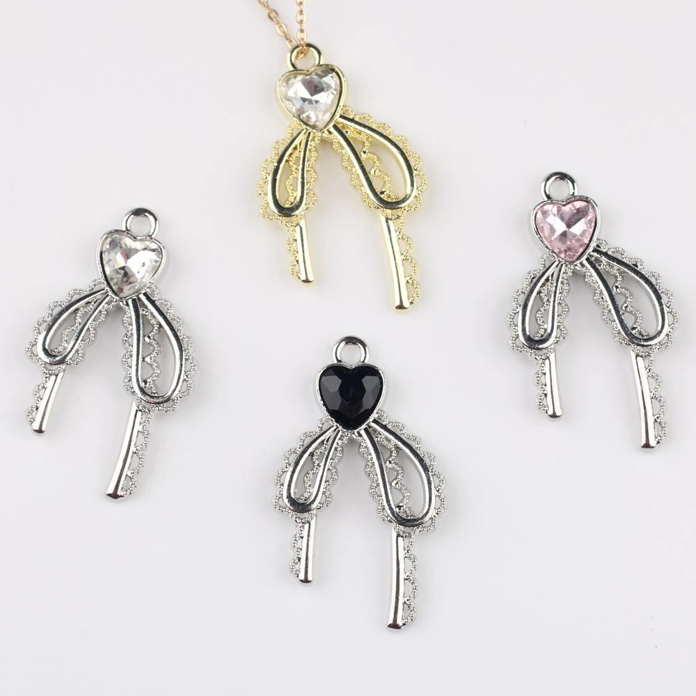 

10 шт. милый полый бант в форме сердца подвески кулон аксессуары для изготовления ювелирных изделий ручной работы DIY браслет серьги ожерелье орнамент