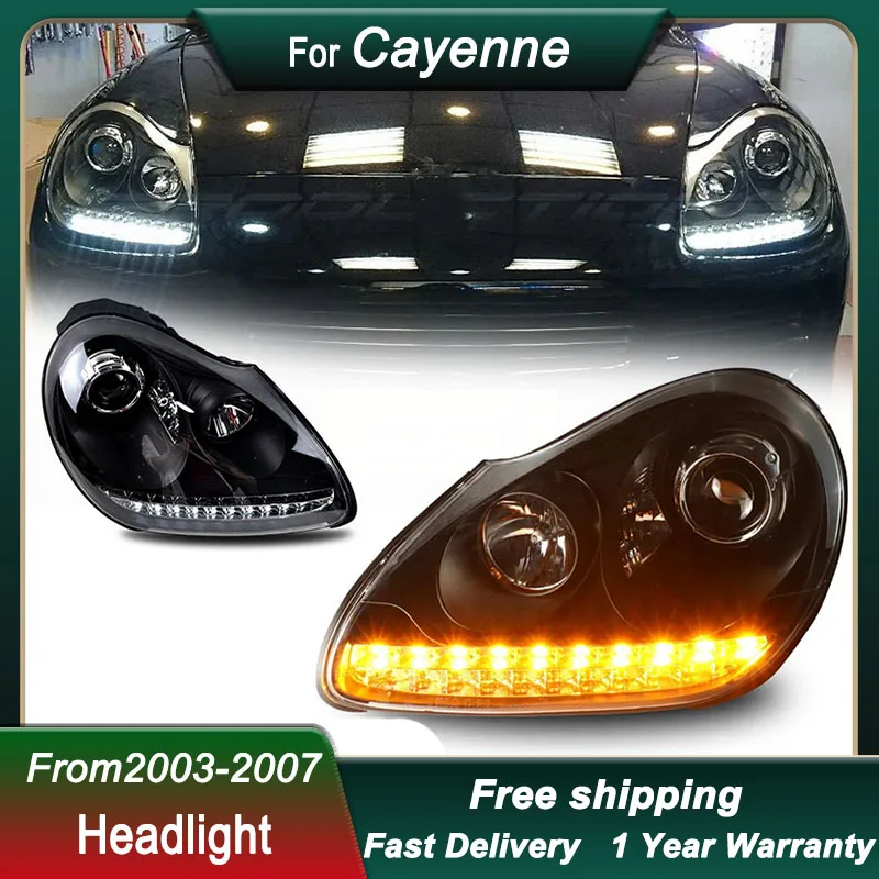 Car Headlights For Porsche Cayenne 2003-2007 new style full LED head light DRL Head Lamp Front light Assembly