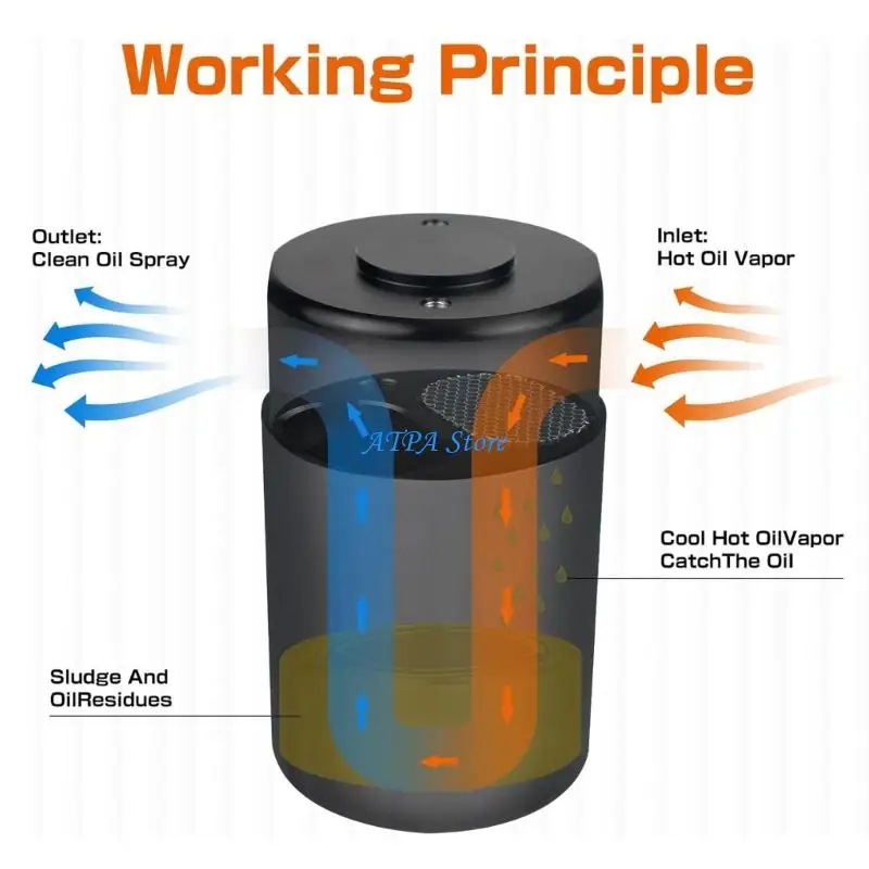 U13C Professional Oil Vapors Catches Can High Temperature Resistance for Vehicles Use