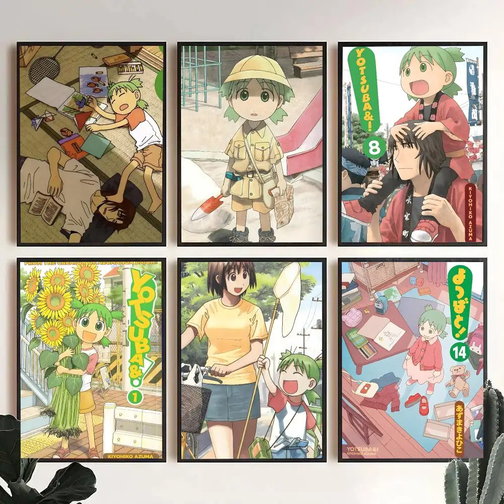 Y-Yotsuba Koiwai Animation Poster Decorative Wall Art Stickers Mural For Home Living Room Hallway Decor Gift