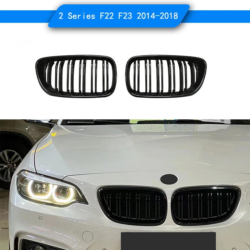 2 Slat style Grill Fit for BMW 2 series f20 f22 f23 2014-2018 Gloosy Black M Color Front Grill 2 Slat 2 series f20 f22 f23