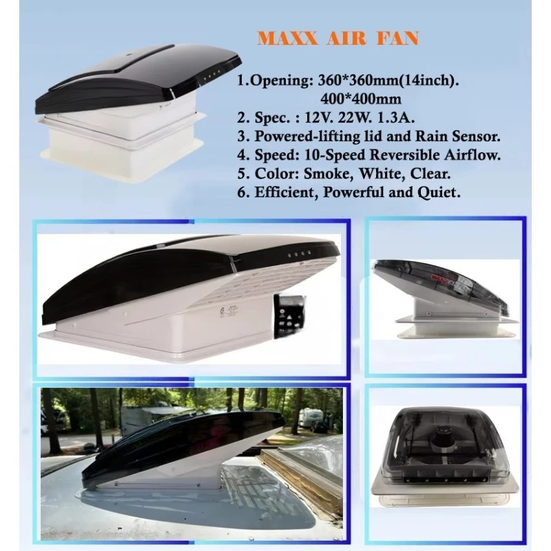 RV 부품 액세서리 캠퍼카 RV 지붕 환풍기 팬 해치 트레일러 환기 12v