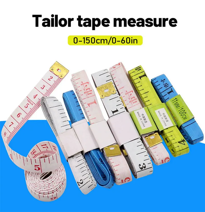 

Soft Tape Measure Double Scale 0-60Inch and 0-150cm Flexible Ruler for Body Measurement Sewing Tailor Craft Vinyl Ruler