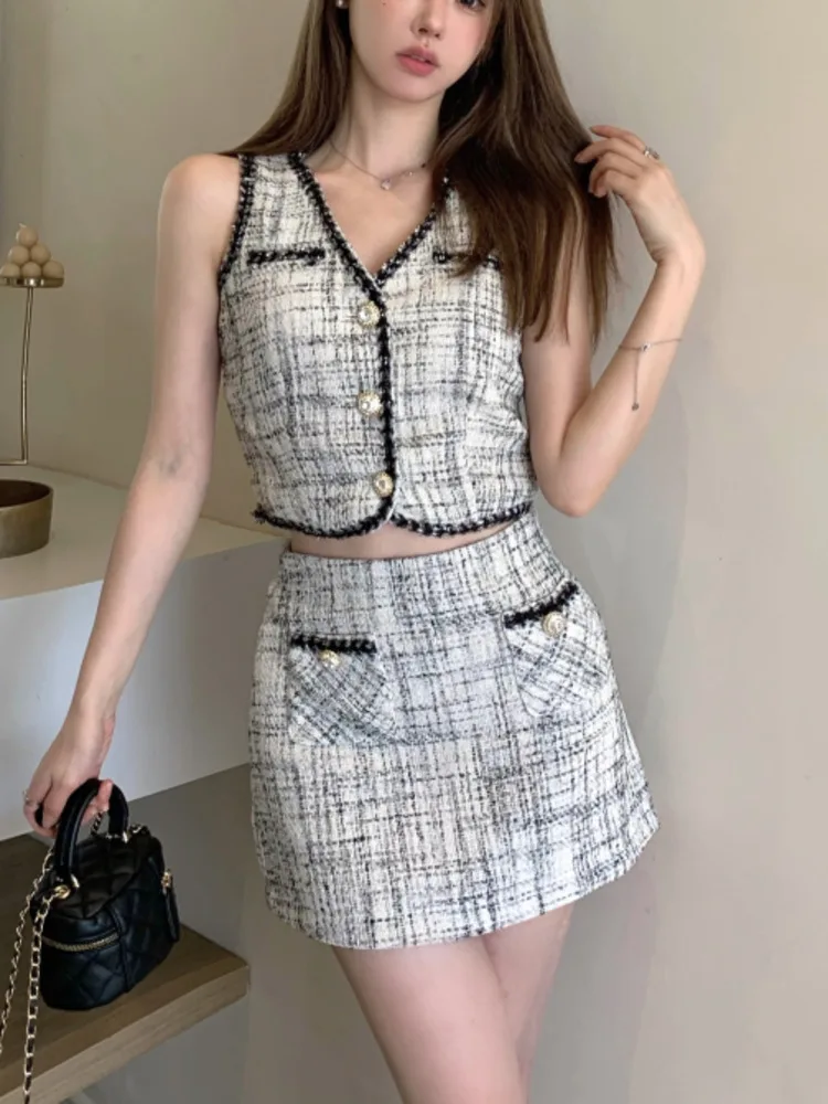 2023 summer Two Piece Set For Women tank Short Sets skirt Casual 2 piece sets women outfit conjuntos cortos ensembles courts