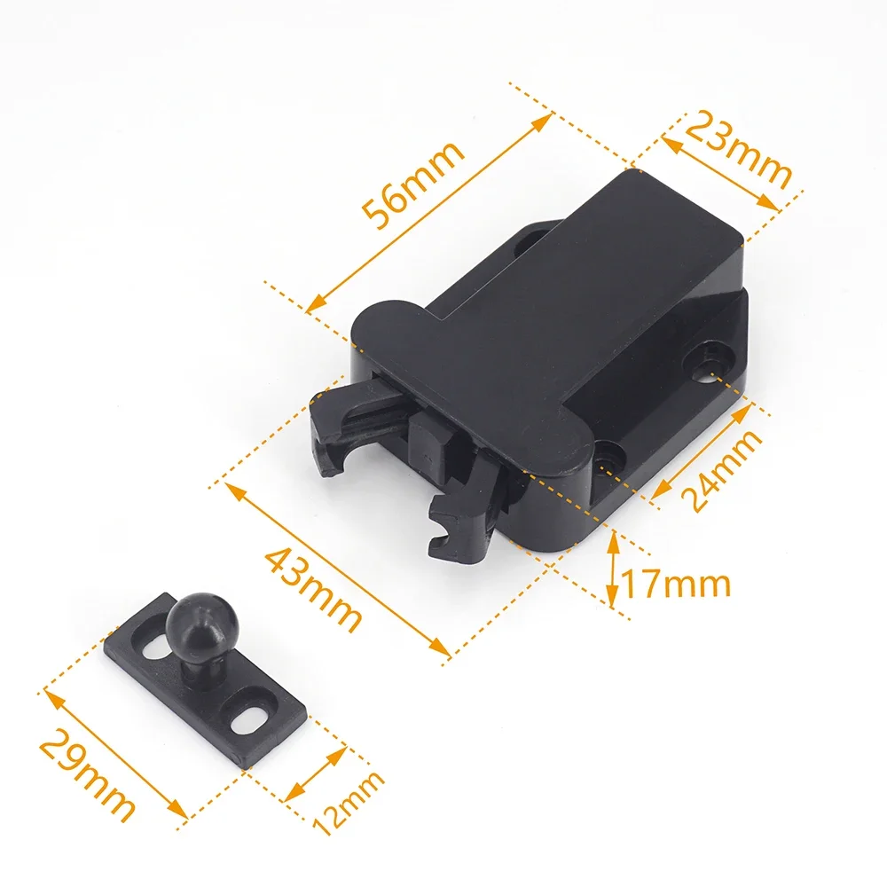 ตัวล็อคประตูตู้แบบไม่ใช้แม่เหล็ก 2/4/6 ชุด กดเพื่อล็อคและปลดล็อค อุปกรณ์เสริมสำหรับตู้เฟอร์นิเจอร์ ตู้เสื้อผ้า