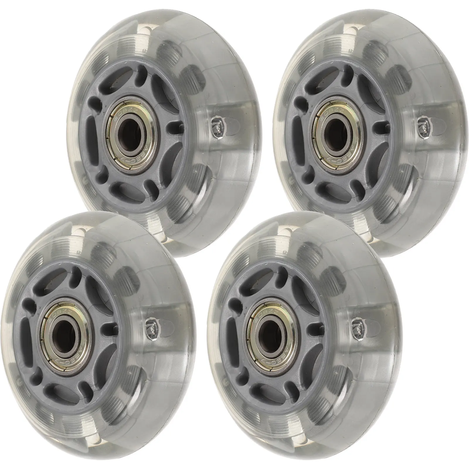 

4Pcs Flashing Inline Roller Skate Wheels 72Mm High Wear Resistant PU Replacement for Outdoor Recreational Artistic Hockey