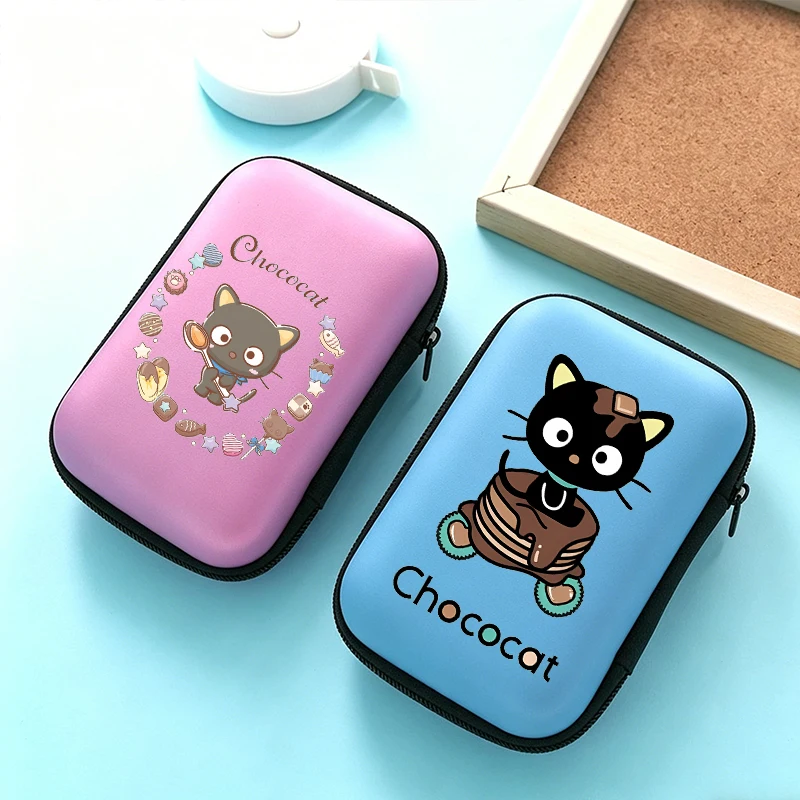 

Сумка для хранения кабелей Sanrio Chococat, милый мультяшный органайзер для карт, портативный дорожный футляр для карт, подарок