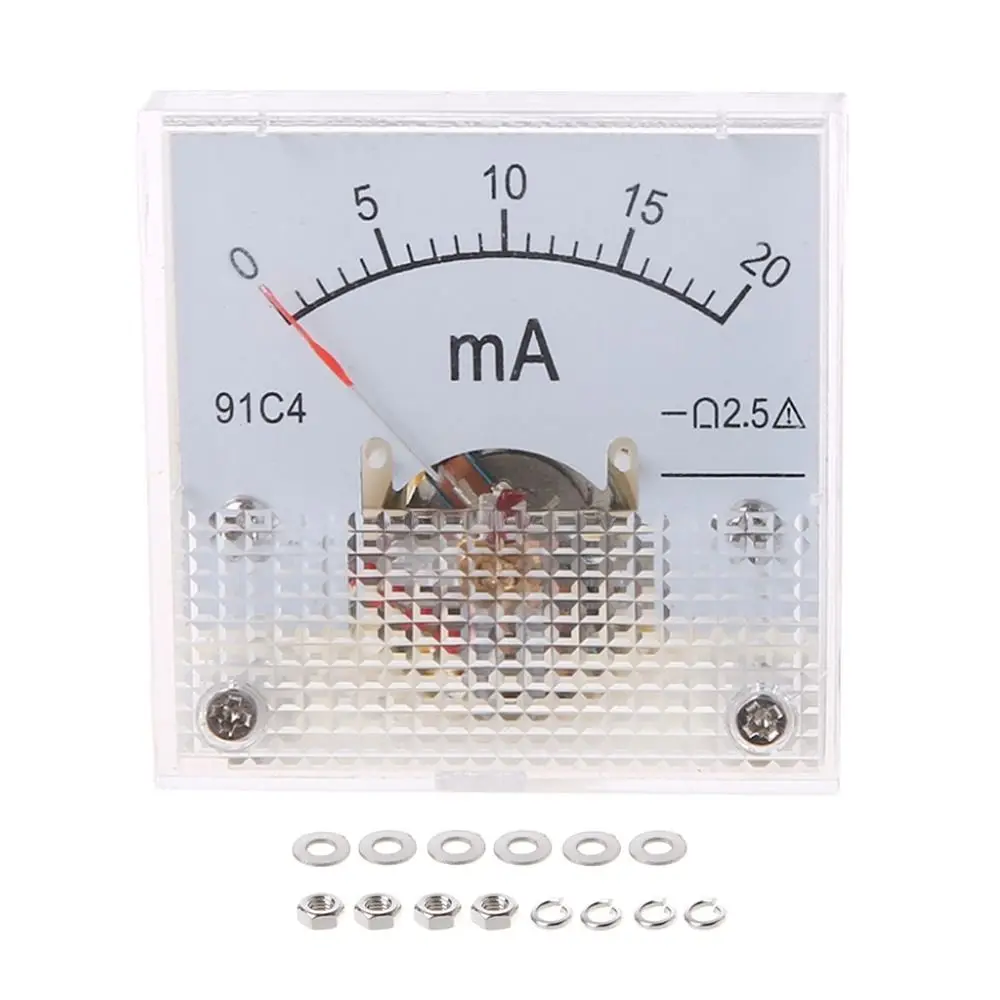 Class 2.5 Accuracy 0-1A 2A 3A 5A 10A 300mA 500mA Pointer DC Amp Meters Ammeter Analog Panel Meter Measuring Tool