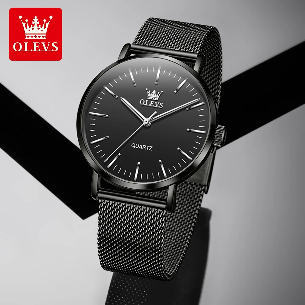 OLEVS Watches Man Original Quartz Wristwatches Waterproof Luminous Watches For Man Gift Box Slim Dial Reloj 7125 New