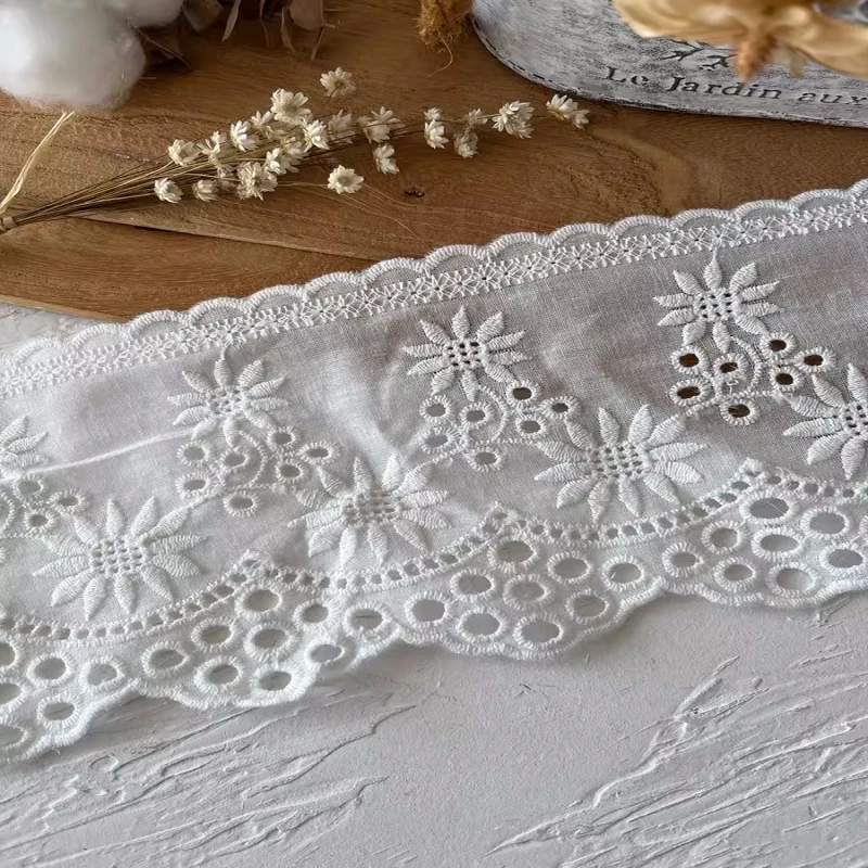 Water-soluble Embroidery Cotton Lace Accessories Handmade Diy Clothing Materials Hollow Decorative Lace With Flower Strips