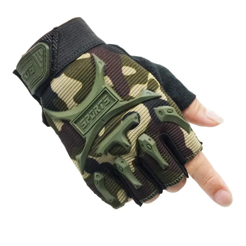 New Kids Tactical Gloves Military Boys Girl Half Finger Cycling Gloves Bike Riding Glove Sports Skateboard