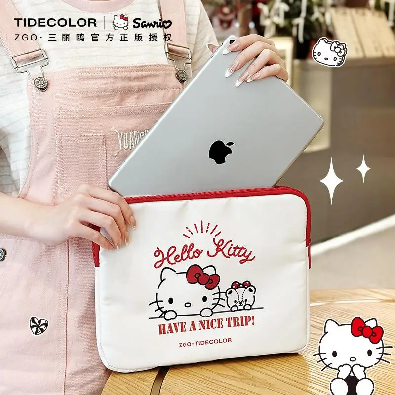 

Hellokitty Cartoon Tablet Bag Japanese Sanrio Protective Case Suitable for 12 Inch Tablet Lightweight Portable Bag