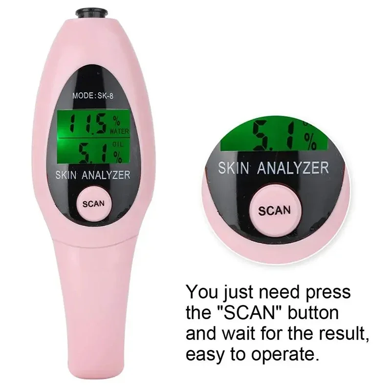 Professional Digital LCD Display Moisture Oil Water Facial Skin Analyzer Detection Skin Condition Face Care Health Skin Tester