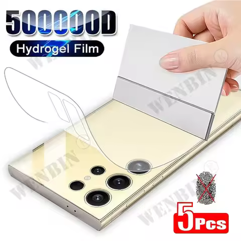 5Pcs Hydrogel Film For Samsung S25 S24 S23 S22 Ultra Plus Note 20 Screen Protector For Samsung A56 A55 A36 A35 A16 A15 Back Film