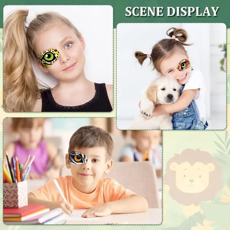 10Pcs Colorful Occlusion Medical Eye Patch Bandage Cartoon Kids Amblyopia Training Orthoptic Corrected Eyeshade Eye Patches