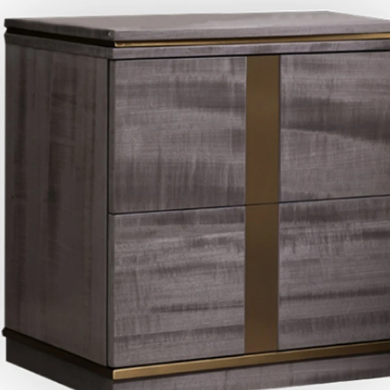 Welliton OEM Italian Luxury Style Bedroom Furniture Modern Wood Night Stand Bedside Table