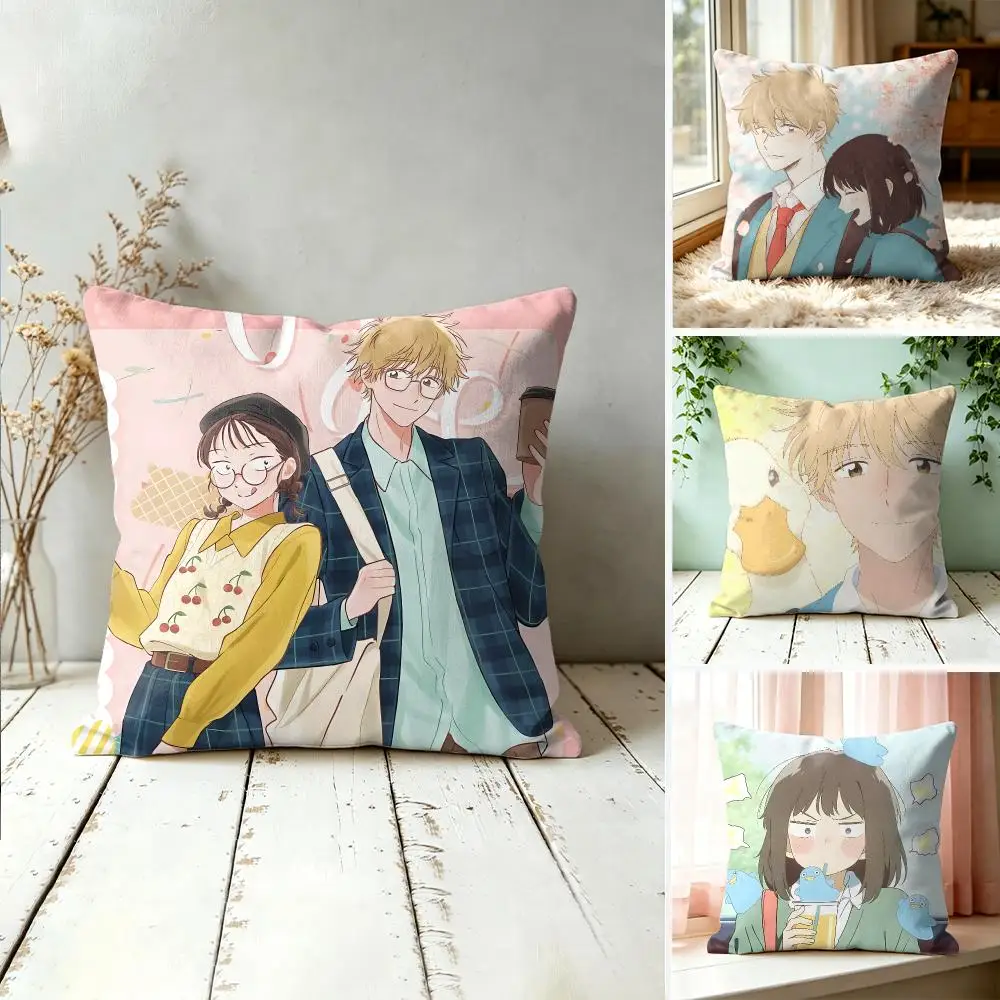 Skip And Loafer Anime Cushion Cover Square Decorative Throw Pillow 40x40cm For Sofa Bedroom Living Room Home Decor