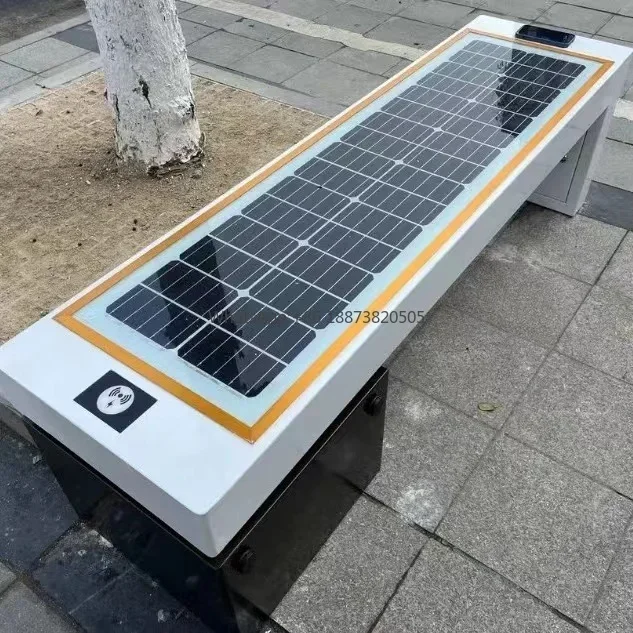 Benches Outdoor Garden Park Advertising Solar Smart Bench